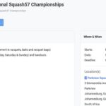 Karakal SA National Squash57 Championships Johannesburg
